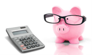 Piggy Bank and Calculator Picture